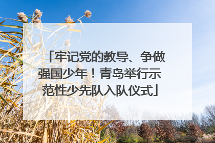 牢记党的教导、争做强国少年！青岛举行示范性少先队入队仪式